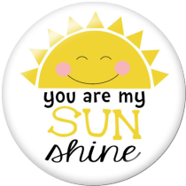 20MM sunshine Print glass snaps buttons