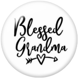 20MM MAMA MOM TEACH family Print glass snaps buttons