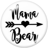 20MM MAMA MOM TEACH family Print glass snaps buttons