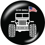20MM  Car Print glass snaps button