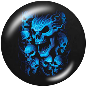 20MM skull CAR Print glass snaps buttons