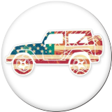 20MM  Car Print glass snaps button