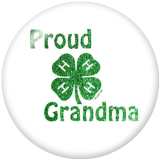 20MM Clover Print glass snaps buttons