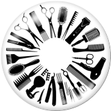 20MM hair stylist  Print glass snaps buttons