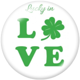 20MM Clover Print glass snaps buttons