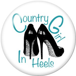 20MM country girl Print glass snaps buttons