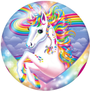 20MM unicorn Print glass snaps buttons