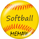 20MM Baseball family Print glass snaps buttons