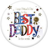 20MM MOM Mother's Day Print glass snaps buttons