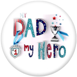 20MM MOM Mother's Day Print glass snaps buttons