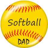 20MM Baseball family Print glass snaps buttons