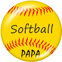 20MM Baseball family Print glass snaps buttons