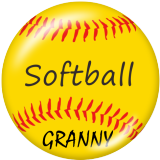 20MM Baseball family Print glass snaps buttons