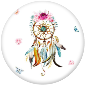 20MM Dream catcher Print glass snaps buttons