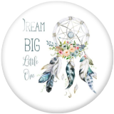 20MM Dream catcher Print glass snaps buttons