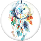 20MM Dream catcher Print glass snaps buttons