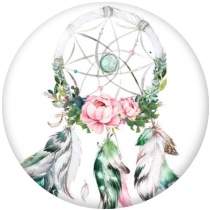 20MM Dream catcher Print glass snaps buttons