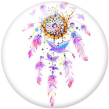 20MM Dream catcher Print glass snaps buttons