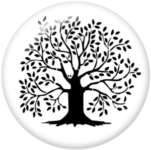 20MM Tree of life Print glass snaps buttons