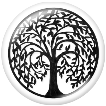 20MM Tree of life Print glass snaps buttons