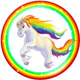 20MM unicorn Print glass snaps buttons