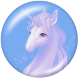 20MM unicorn Print glass snaps buttons