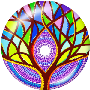 20MM Tree of life Print glass snaps buttons