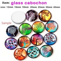 Custom designed 9 sizes Glass Cabochon various printed glass