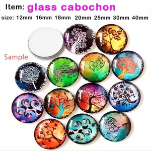 Custom designed 9 sizes Glass Cabochon various printed glass