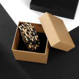Creative multi Circle Bracelet leopard pattern multi-layer Beaded magnetic buckle leather bracelet