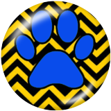 20MM Claw Print glass snaps buttons