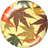 20MM maple leaves Print glass snaps buttons