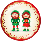 20MM Christmas Print glass snaps buttons