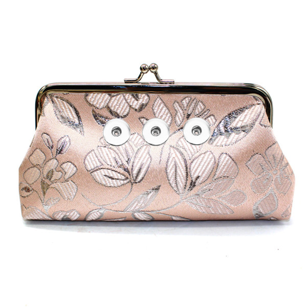 Snaps coin purse Storage bag Clutch bag fit 18mm snap button jewelry
