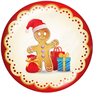 20MM Christmas Print glass snaps buttons