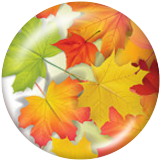 20MM maple leaves Print glass snaps buttons