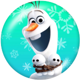 20MM Olaf  Print glass snaps buttons