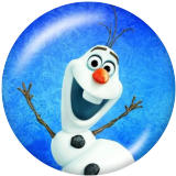 20MM Olaf  Print glass snaps buttons