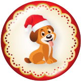 20MM Christmas Print glass snaps buttons