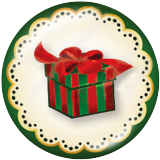20MM Christmas Print glass snaps buttons