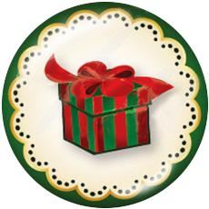20MM Christmas Print glass snaps buttons