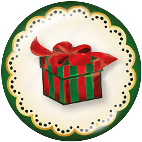 20MM Christmas Print glass snaps buttons