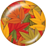 20MM maple leaves Print glass snaps buttons