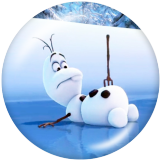 20MM Olaf  Print glass snaps buttons