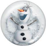 20MM Olaf  Print glass snaps buttons