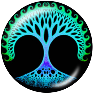 20MM Tree of life Print glass snaps buttons