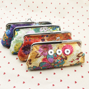 Snaps coin purse Storage bag Clutch bag fit 18mm snap button jewelry