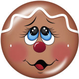 20MM Christmas Print glass snaps buttons