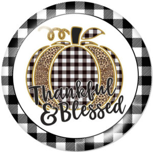 20MM Thanksgiving Print glass snaps buttons