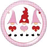 20MM Christmas Print glass snaps buttons